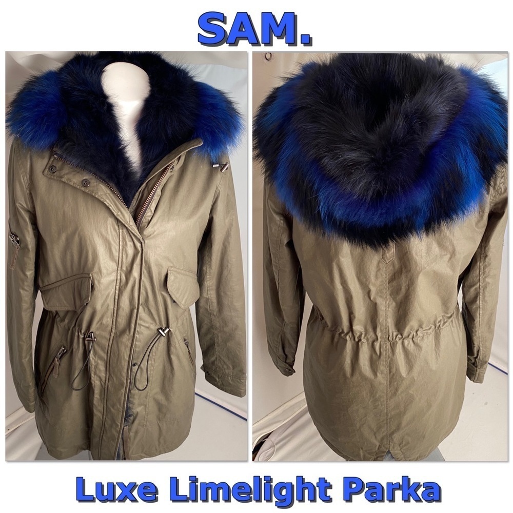 SAM Limelight Parka army green and blue winter coat L